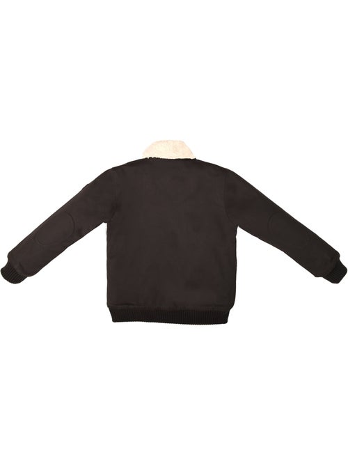 Blouson Noir Garçon  Doublure Col en Fausse Fourrure  TOP GUN - La Faute à Voltaire - Kiabi