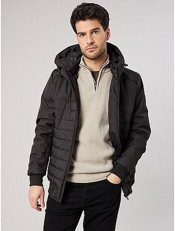 Blouson noir régular homme 'deeluxe'