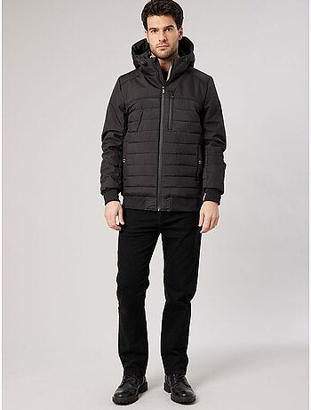 Blouson noir régular homme 'deeluxe'