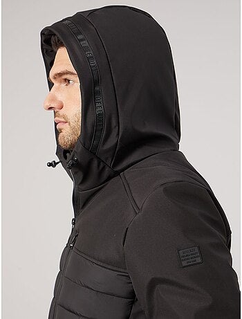 Blouson noir régular homme 'deeluxe'