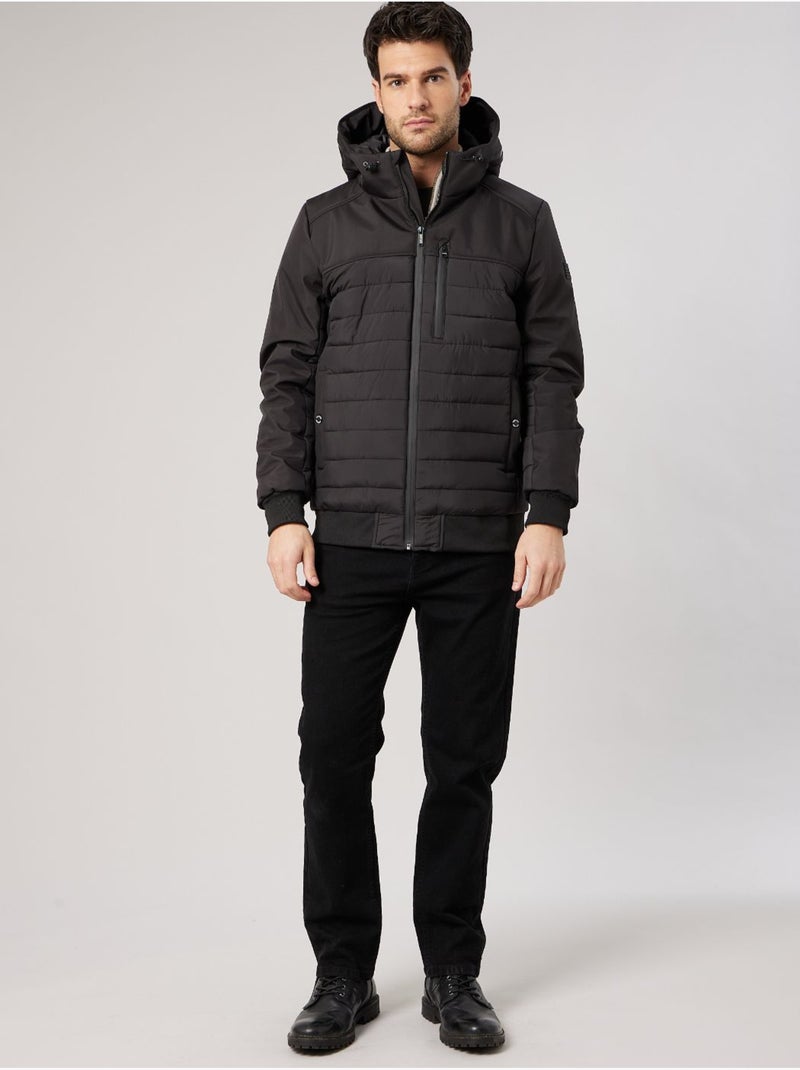 Blouson noir régular homme 'deeluxe' Noir - Kiabi