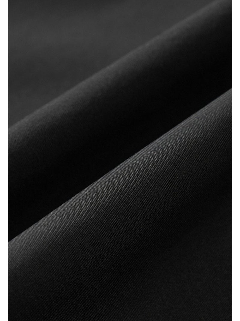 Blouson noir uni style K-way imperméable à capuche avec une coupe droite Noir - Kiabi