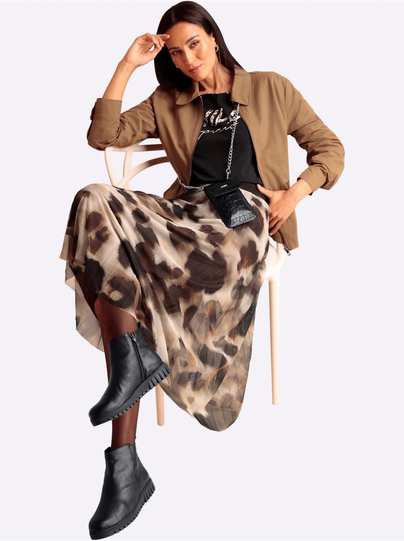 Blouson Ourlet élastique Flatteur - Taille Standard - Helline Marron - Kiabi