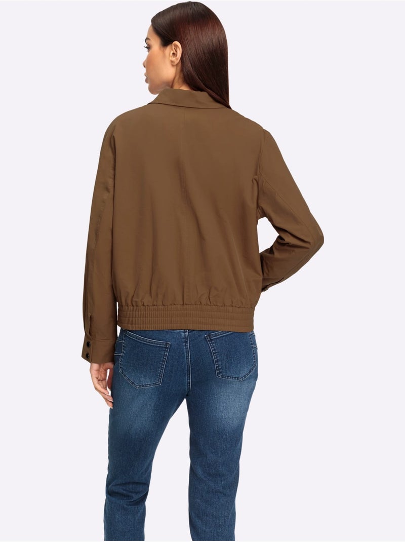 Blouson Ourlet élastique Flatteur - Taille Standard - Helline Marron - Kiabi