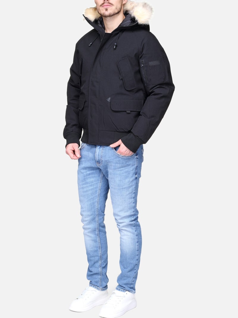 Blouson Paragoose à capuche Noir - Kiabi