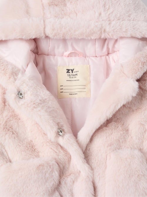 Blouson Pelucheux avec Capuche - Kiabi