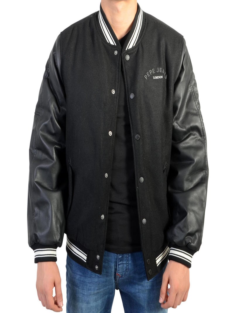 Blouson Pepe Jeans Enfant Riley JR Black Noir - Kiabi