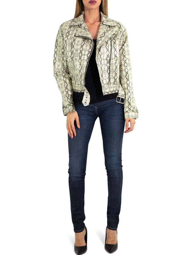 Blouson perfecto Kebello Beige - Kiabi