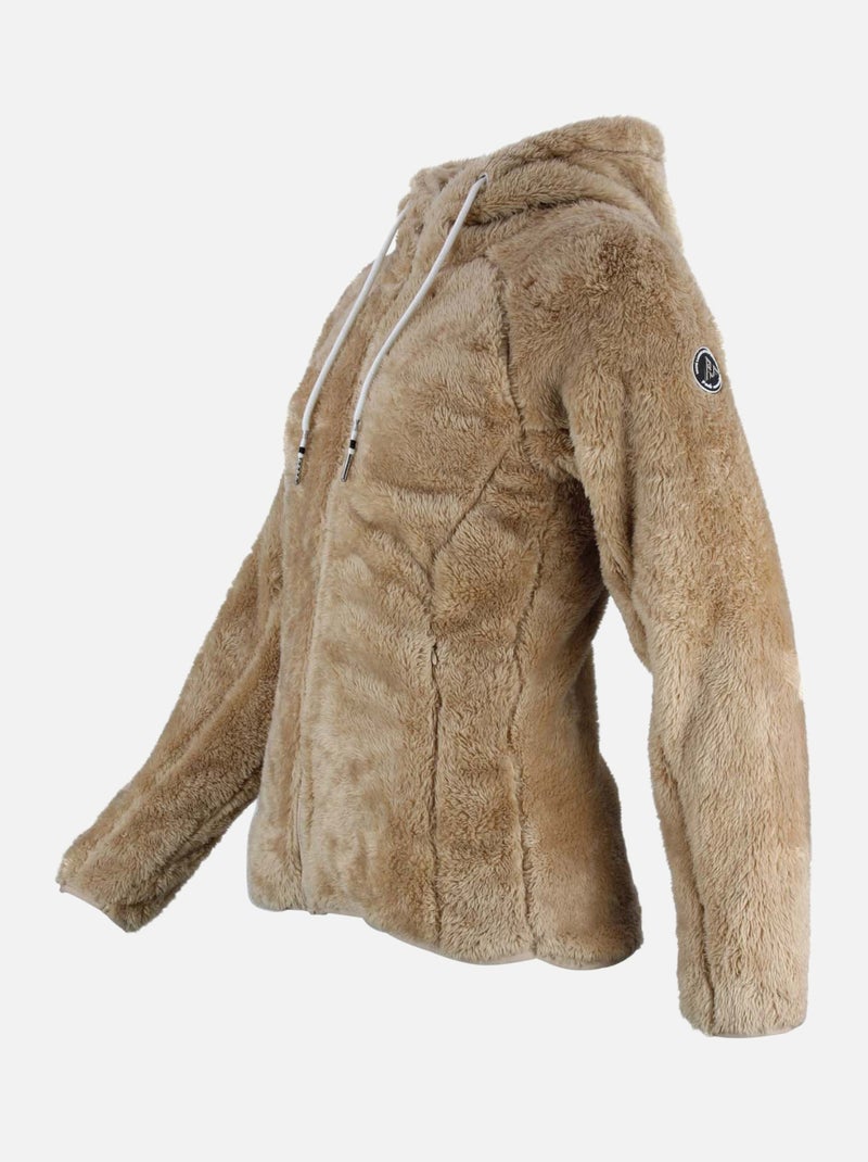 Blouson polaire à capuche   ALANZO - PEAK MOUNTAIN Beige - Kiabi