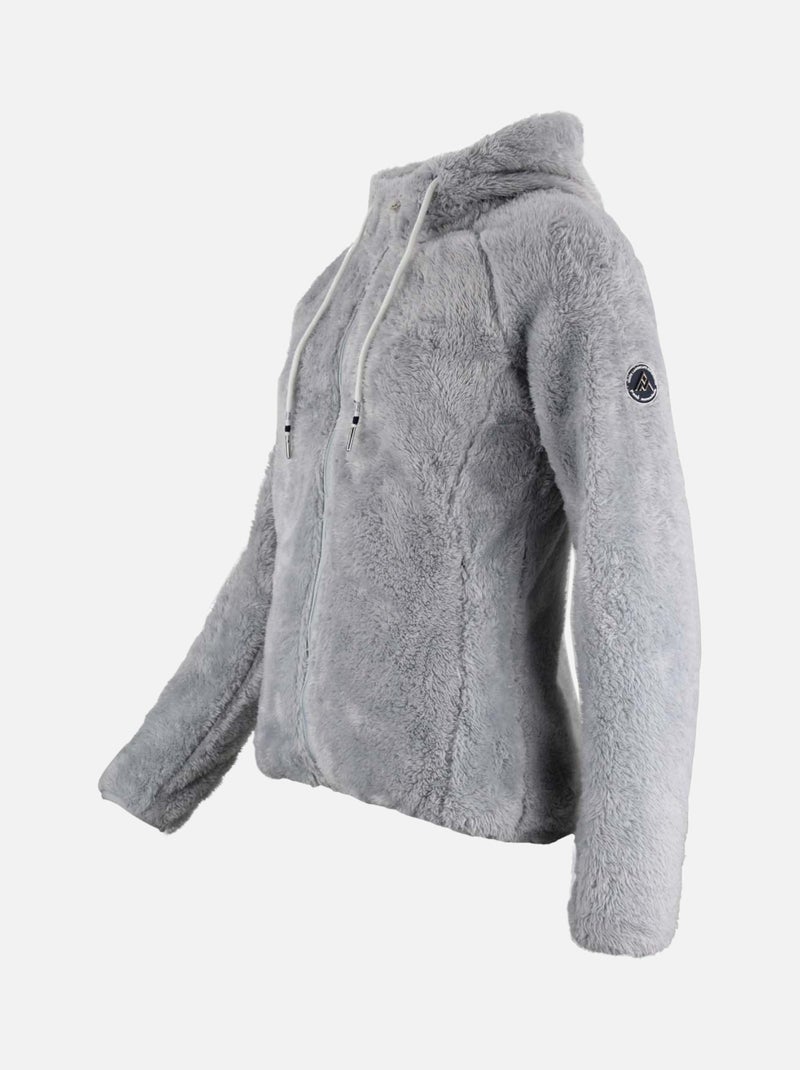 Blouson polaire à capuche   ALANZO - PEAK MOUNTAIN Gris - Kiabi