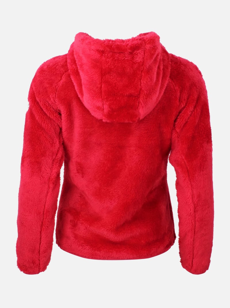 Blouson polaire à capuche   ALANZO - PEAK MOUNTAIN Rouge - Kiabi