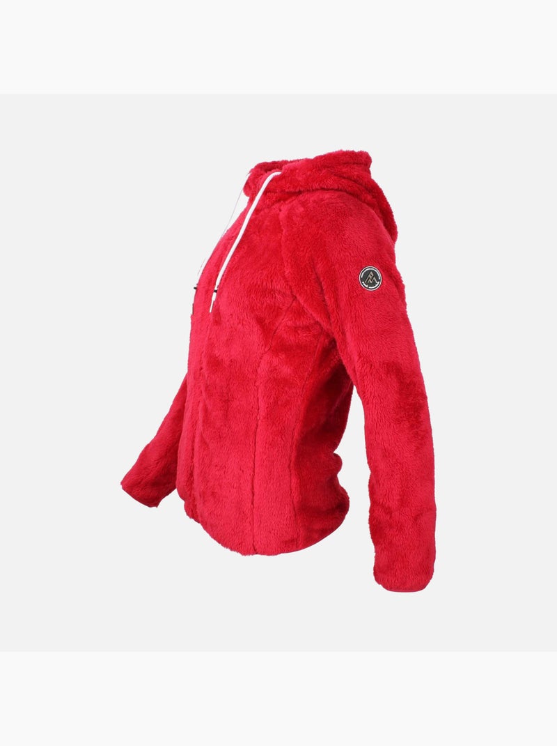 Blouson polaire à capuche   ALANZO - PEAK MOUNTAIN Rouge - Kiabi