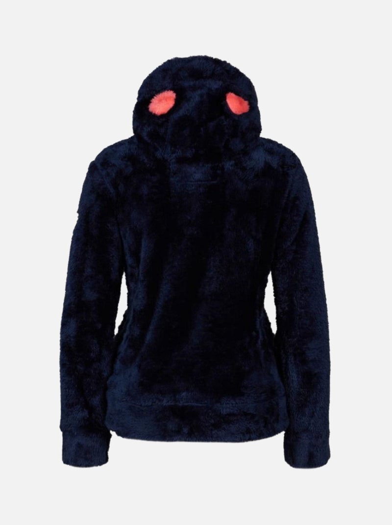 Blouson polaire à capuche   ARELI - DEGRE CELSIUS Bleu marine - Kiabi
