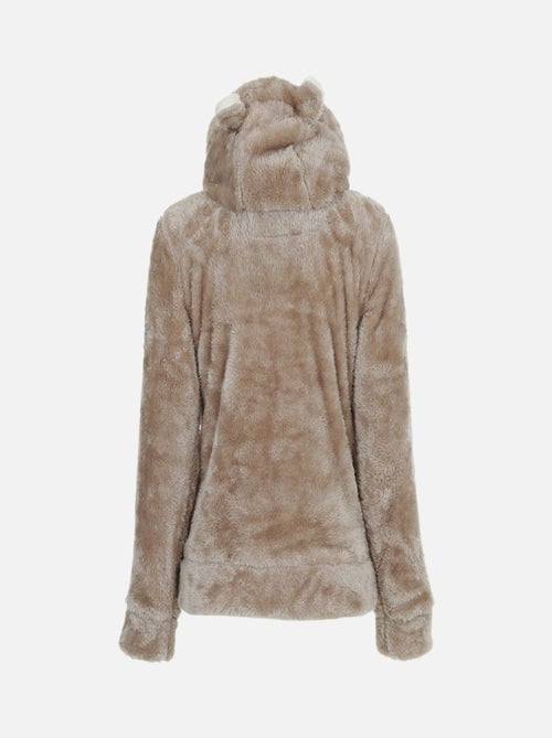 Blouson polaire à capuche   ARELI - DEGRE CELSIUS - Kiabi