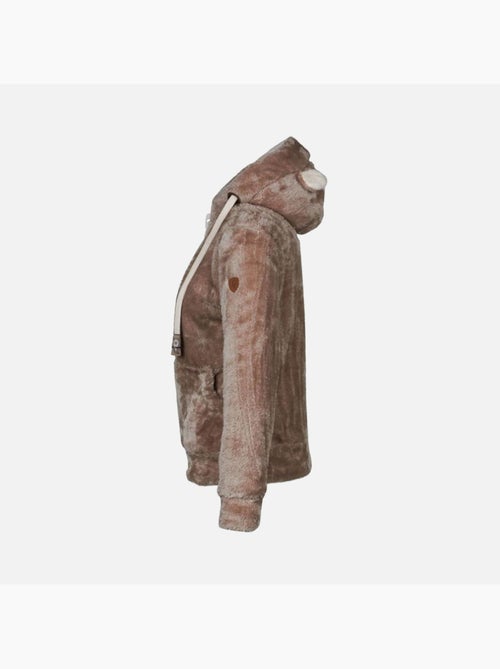 Blouson polaire à capuche   ARELI - DEGRE CELSIUS - Kiabi