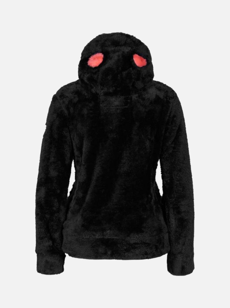 Blouson polaire à capuche   ARELI - DEGRE CELSIUS Noir Noir - Kiabi