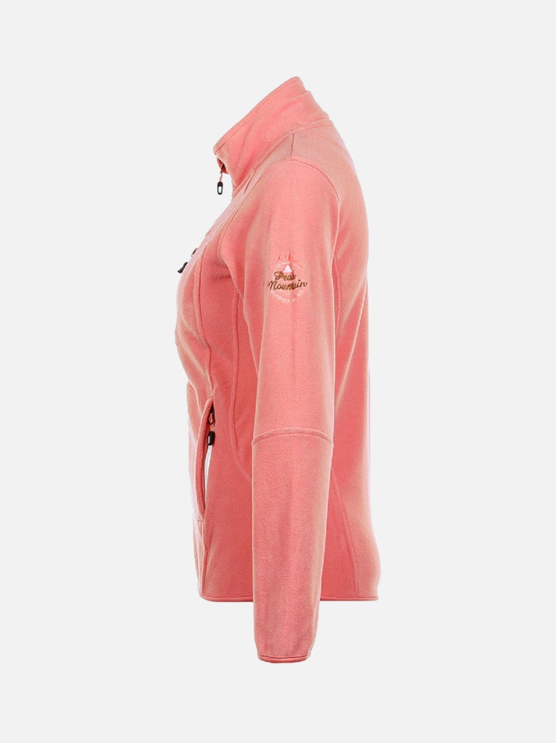 Blouson polaire   ACALON - PEAK MOUNTAIN Orange corail - Kiabi