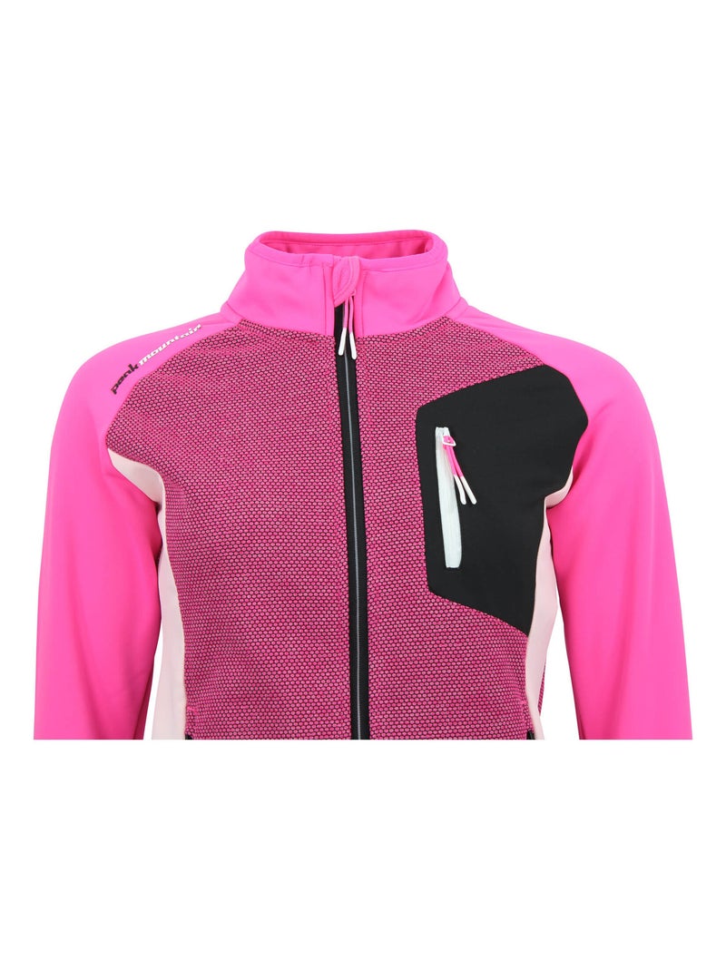 Blouson polaire ACERIN - PEAK MOUNTAIN Rose fushia - Kiabi