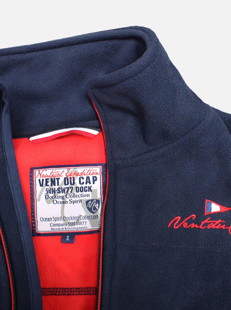 Blouson polaire   ACIMER - VENT DU CAP Bleu marine - Kiabi