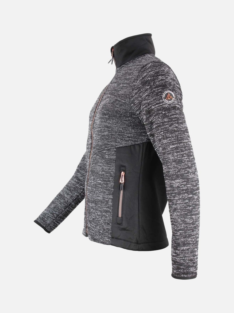 Blouson polaire   ACREST - PEAK MOUNTAIN Gris - Kiabi