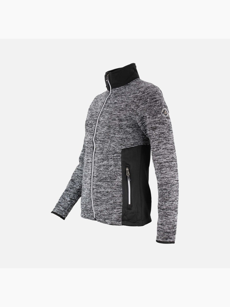 Blouson polaire   ACREST - PEAK MOUNTAIN Noir Noir - Kiabi
