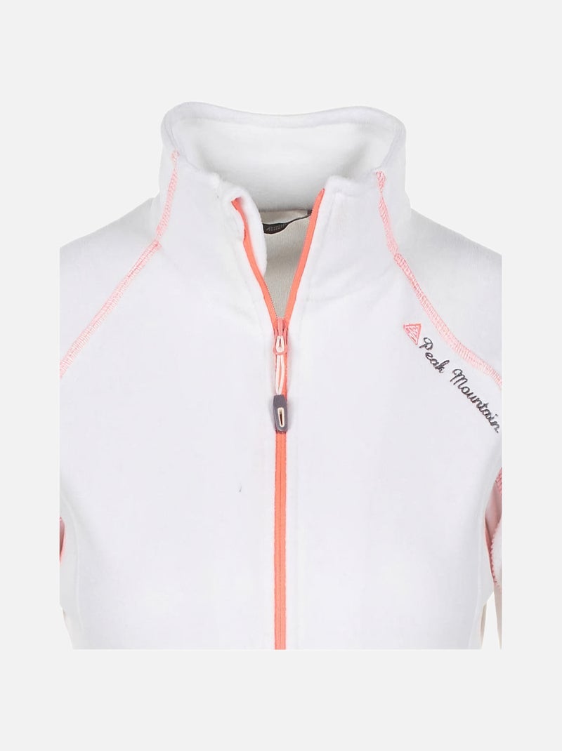 Blouson polaire   AFONE - PEAK MOUNTAIN Blanc - Kiabi