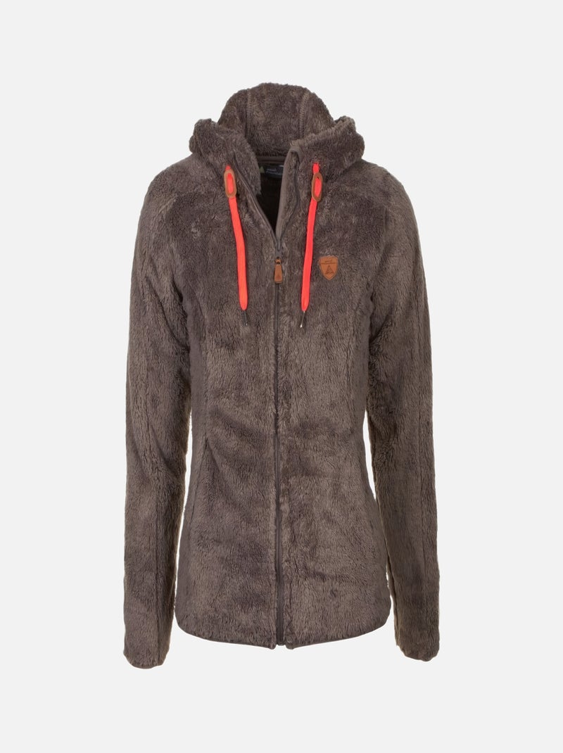 Blouson polaire   ALANE - PEAK MOUNTAIN Gris taupe - Kiabi
