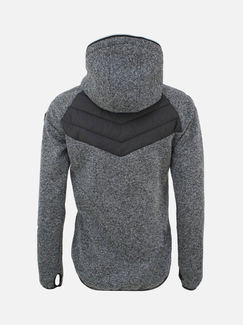 Blouson polaire   ALBERT - PEAK MOUNTAIN Noir Argenté - Kiabi