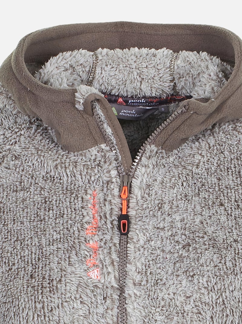 Blouson polaire   ALMERIA - PEAK MOUNTAIN Gris taupe - Kiabi