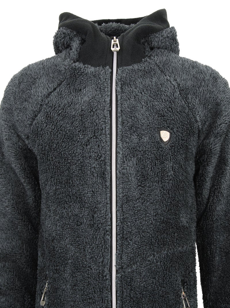 Blouson polaire   ALMI - PEAK MOUNTAIN gris anthracite - Kiabi