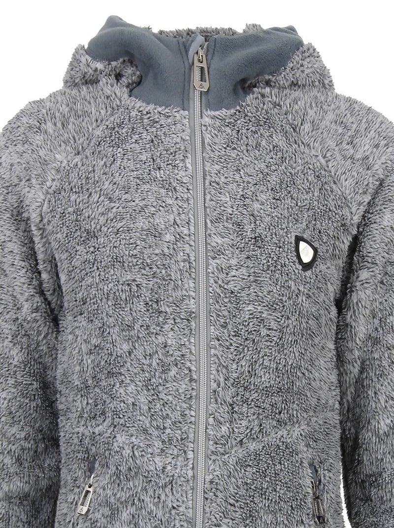 Blouson polaire   ALMI - PEAK MOUNTAIN Gris - Kiabi