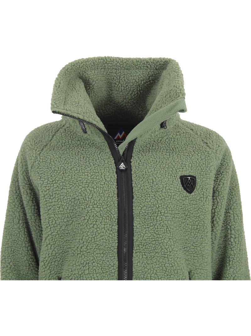 Blouson polaire AMAY - PEAK MOUNTAIN Kaki - Kiabi