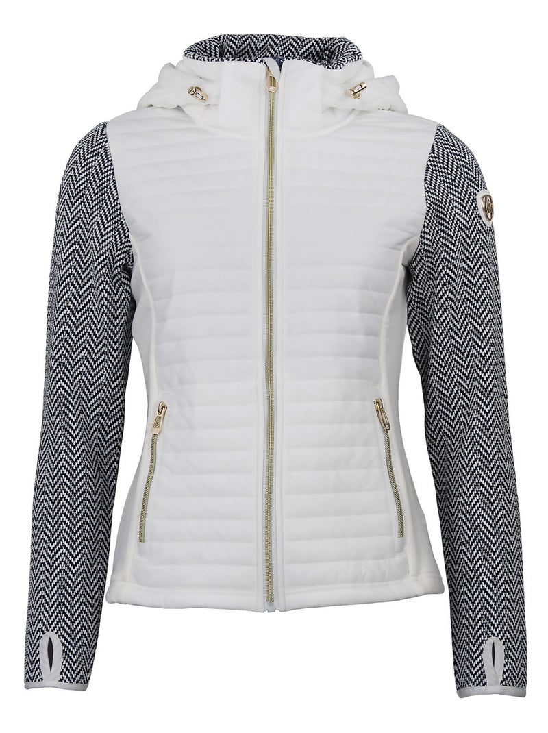 Blouson polaire ANDOMO - PEAK MOUNTAIN Blanc Bleu marine - Kiabi