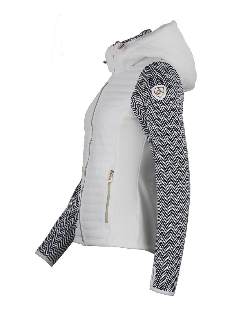 Blouson polaire ANDOMO - PEAK MOUNTAIN Blanc Bleu marine - Kiabi