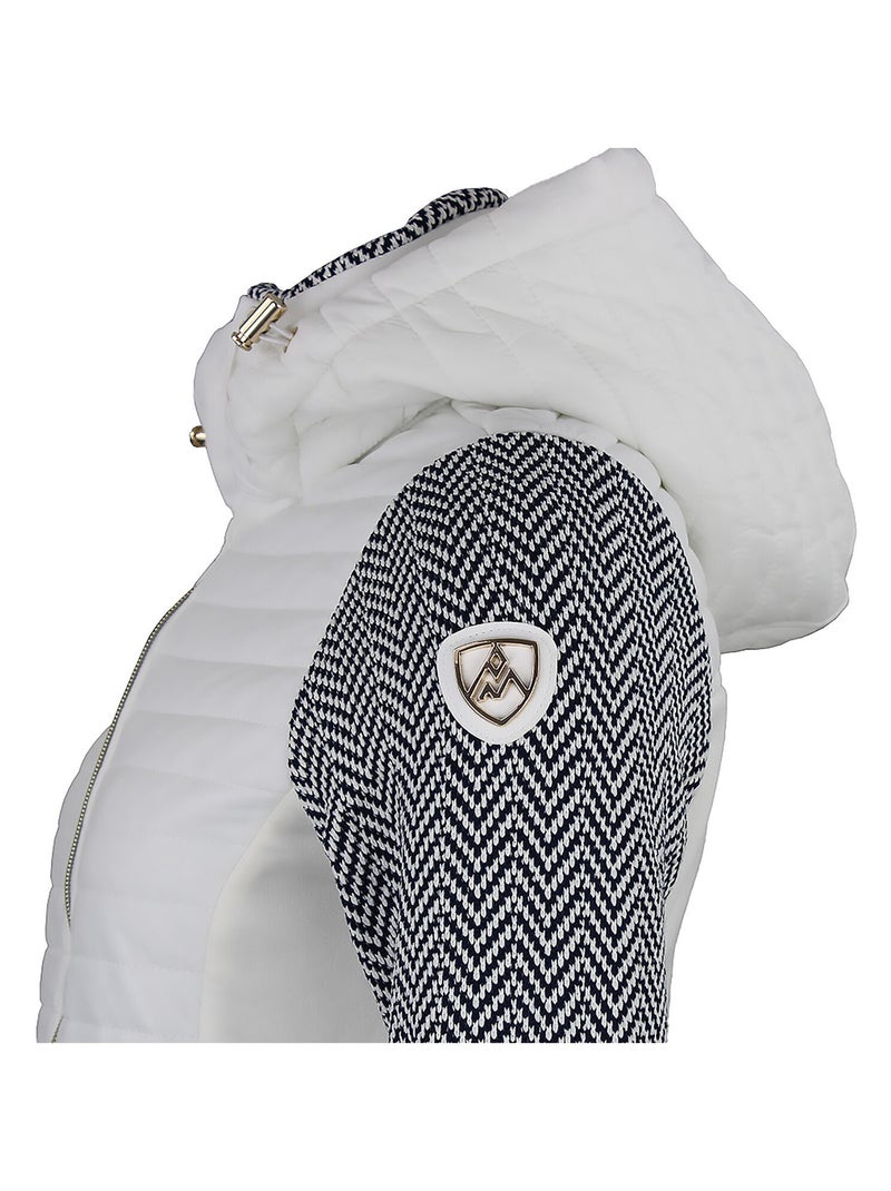 Blouson polaire ANDOMO - PEAK MOUNTAIN Blanc Bleu marine - Kiabi