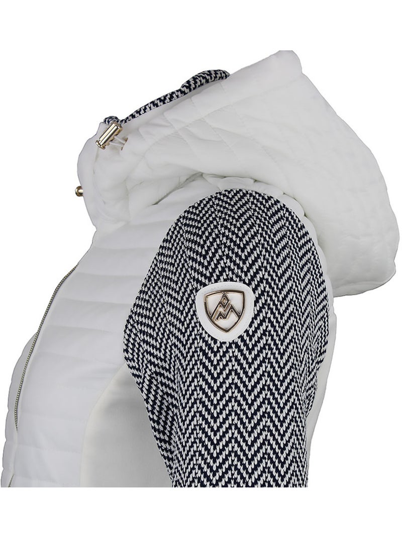 Blouson polaire ANDOMO - PEAK MOUNTAIN Blanc Bleu marine - Kiabi