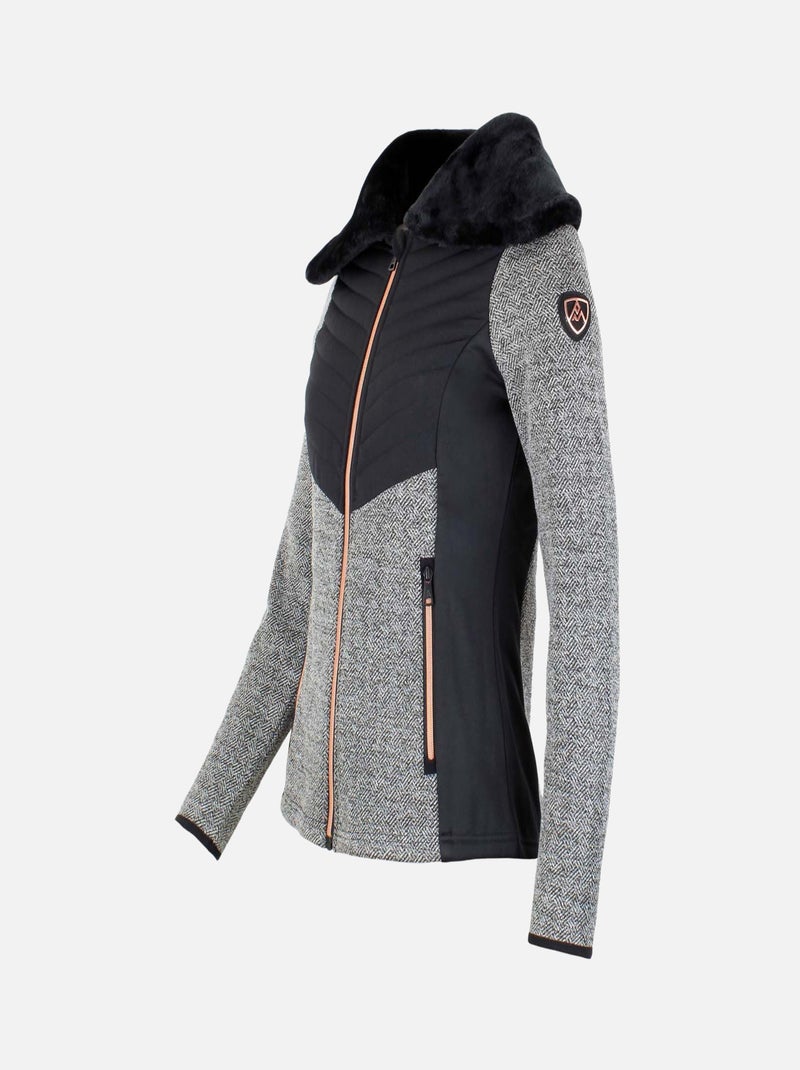 Blouson polaire   ANTEMOS - PEAK MOUNTAIN Noir Noir - Kiabi