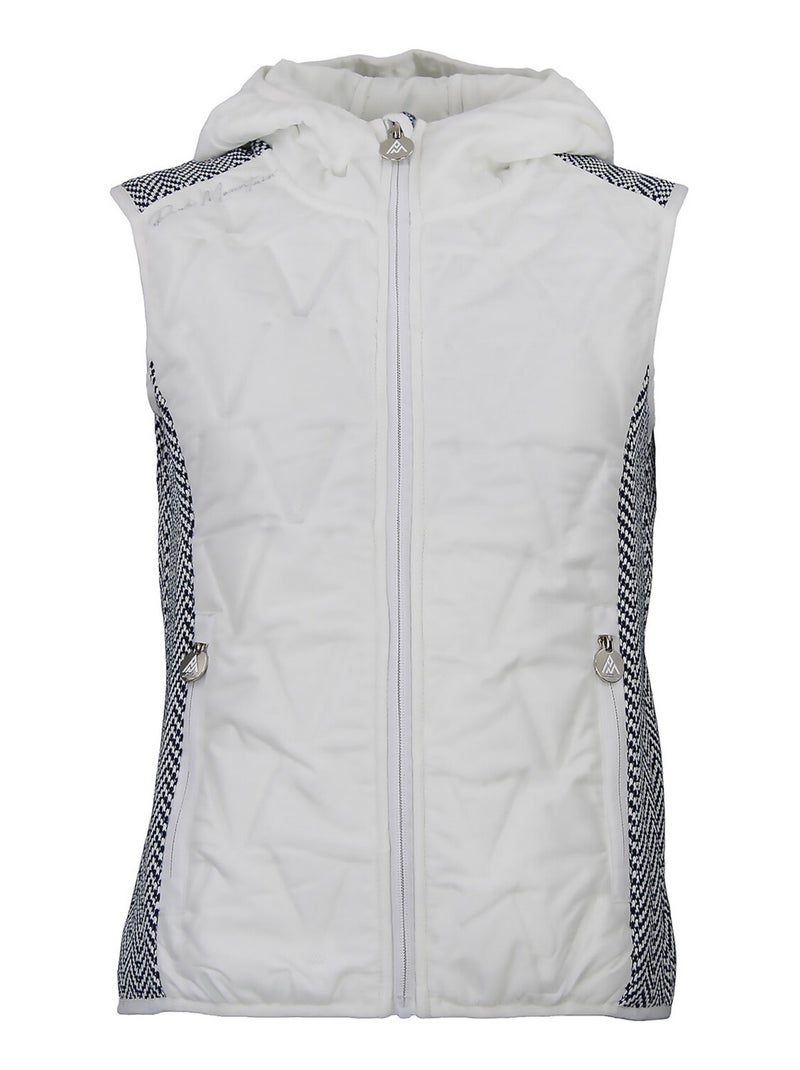 Blouson polaire ANTILOPE - PEAK MOUNTAIN Blanc Bleu marine - Kiabi