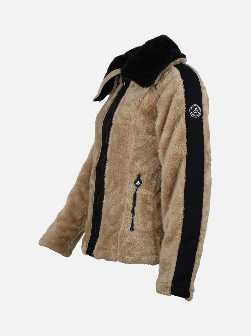 Blouson polaire   AREVA - PEAK MOUNTAIN Beige - Kiabi