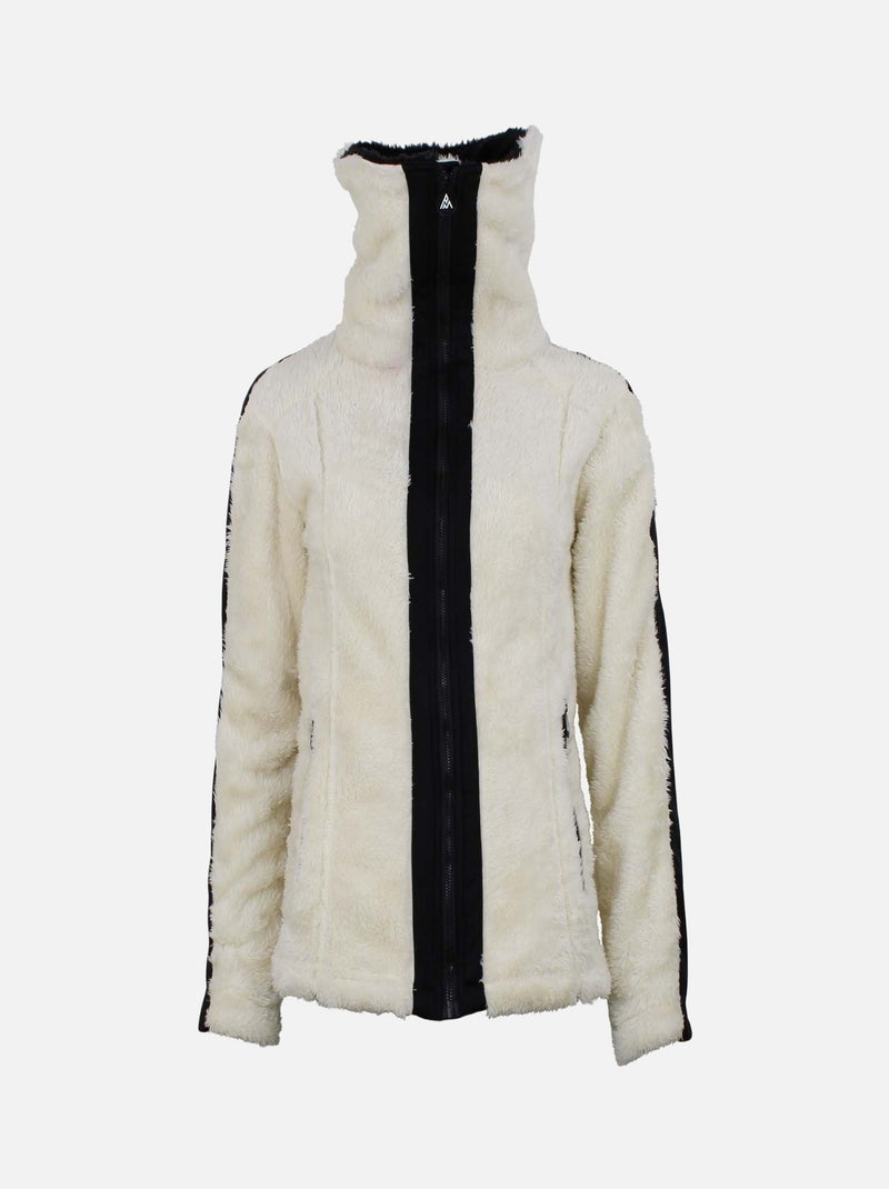 Blouson polaire   AREVA - PEAK MOUNTAIN Ecru - Kiabi