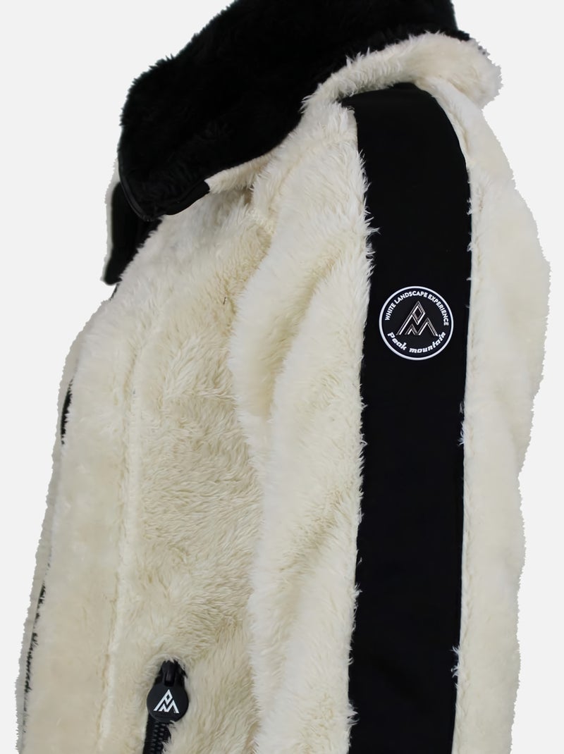 Blouson polaire   AREVA - PEAK MOUNTAIN Ecru - Kiabi