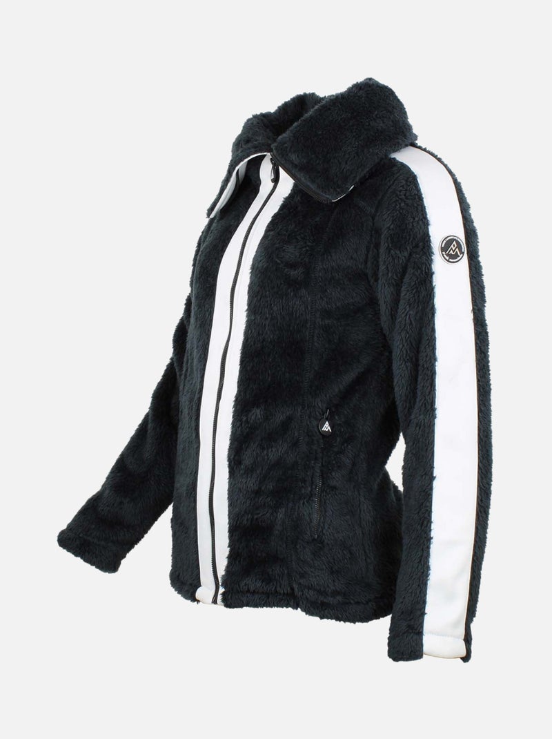 Blouson polaire   AREVA - PEAK MOUNTAIN Noir Noir - Kiabi