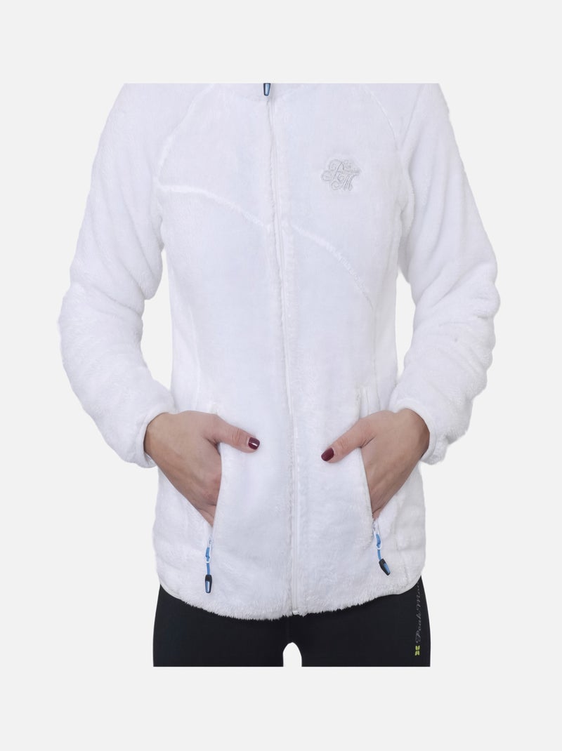 Blouson polaire   ARIANE - PEAK MOUNTAIN Blanc - Kiabi