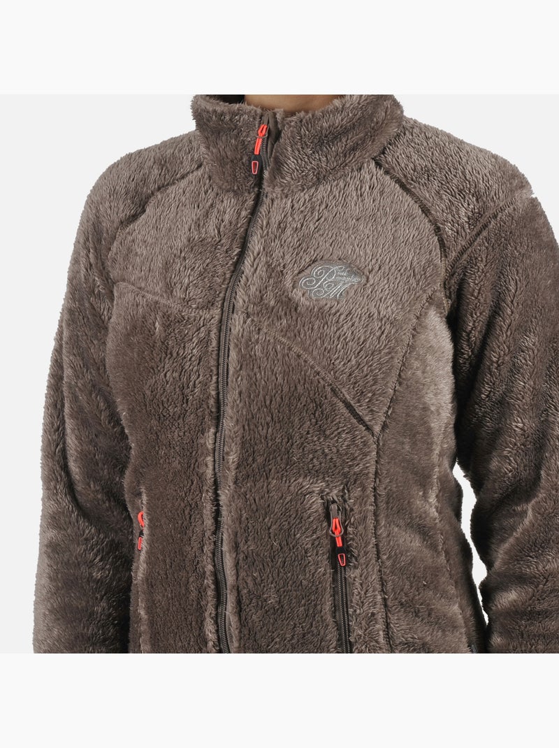 Blouson polaire   ARIANE - PEAK MOUNTAIN Gris taupe - Kiabi