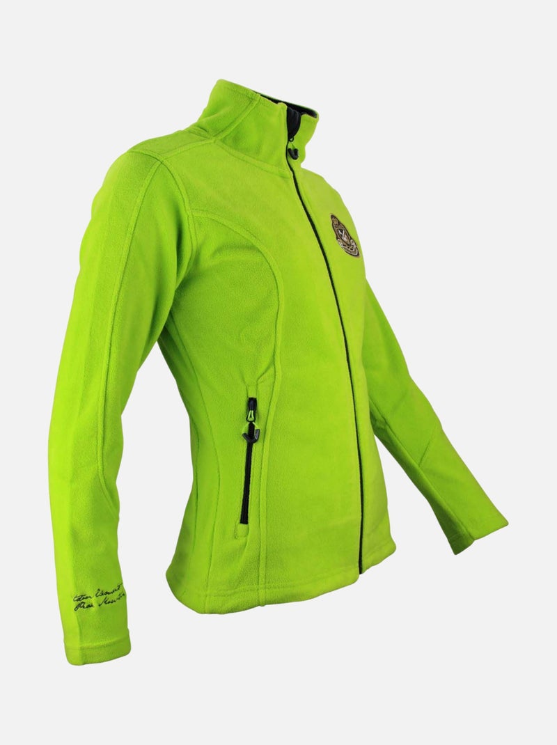 Blouson polaire   ASAK - PEAK MOUNTAIN Vert anis - Kiabi