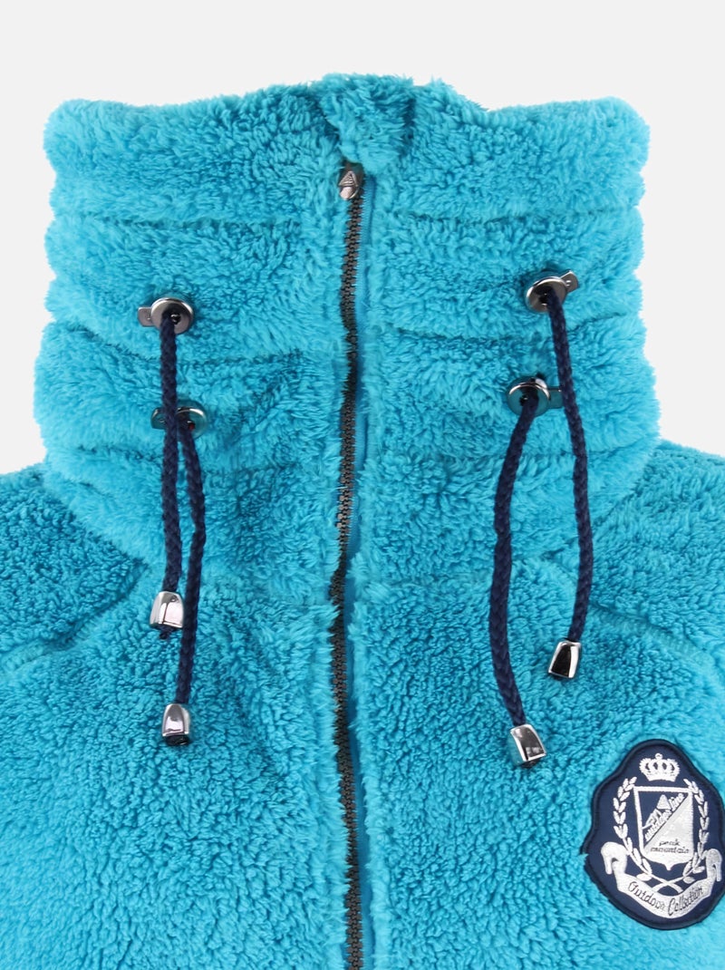 Blouson polaire   ASANA - PEAK MOUNTAIN Bleu turquoise - Kiabi