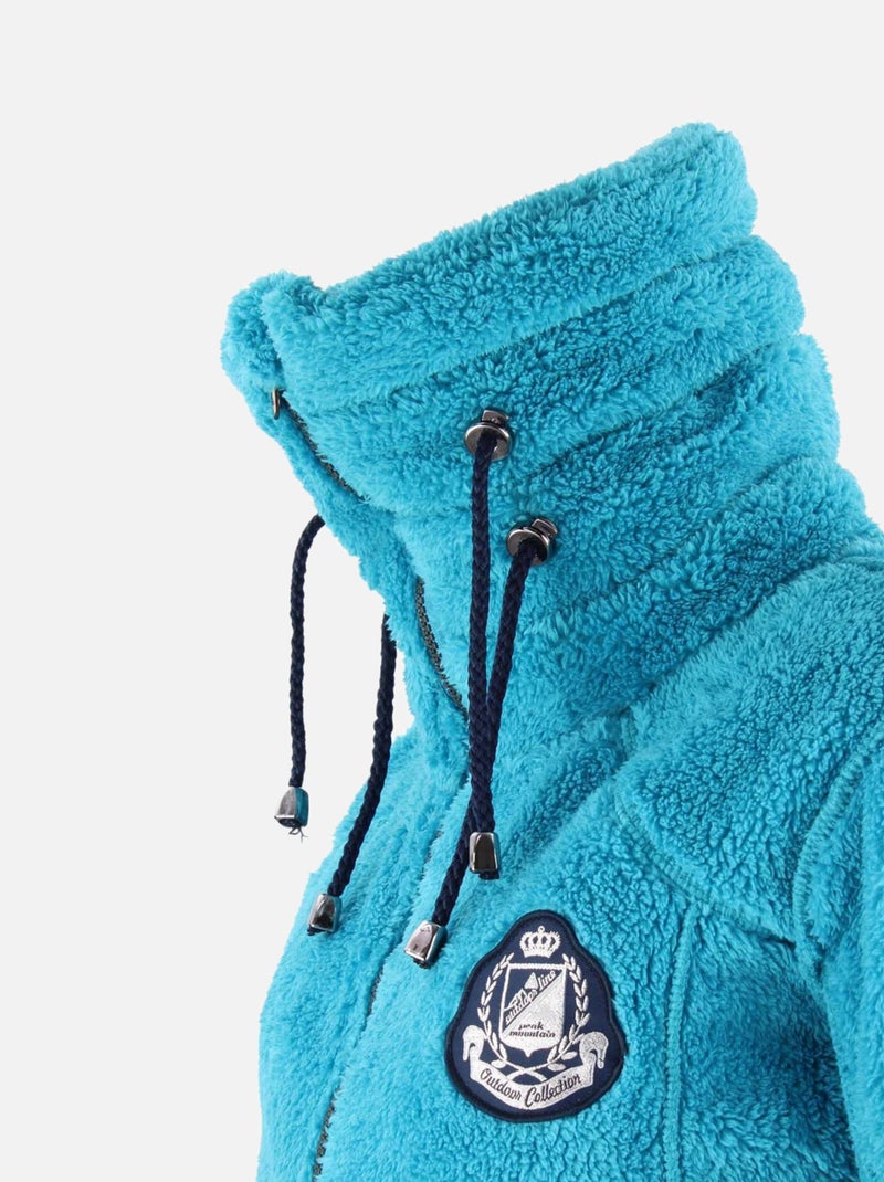 Blouson polaire   ASANA - PEAK MOUNTAIN Bleu turquoise - Kiabi