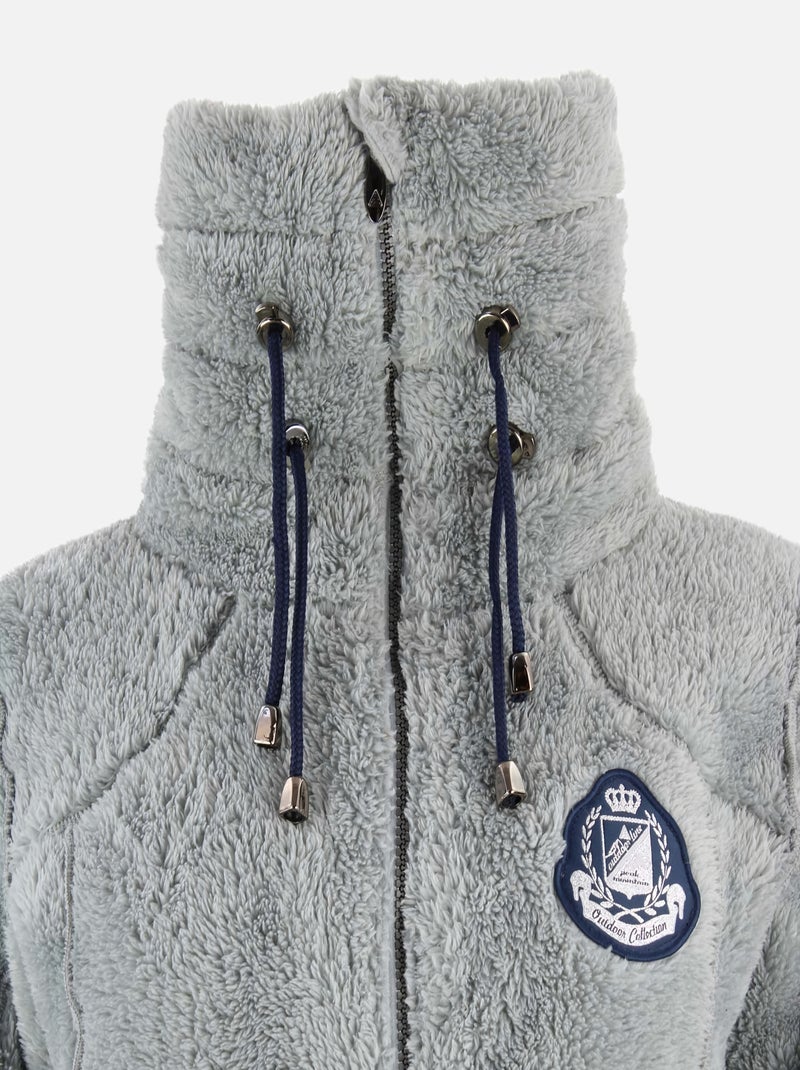 Blouson polaire   ASANA - PEAK MOUNTAIN Gris - Kiabi