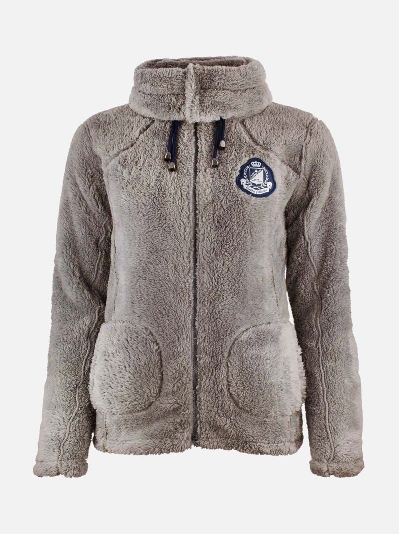 Blouson polaire   ASANA - PEAK MOUNTAIN Gris taupe - Kiabi