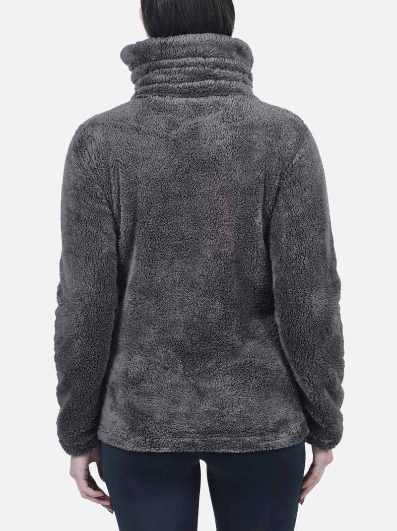 Blouson polaire   ASANA - PEAK MOUNTAIN Marron - Kiabi